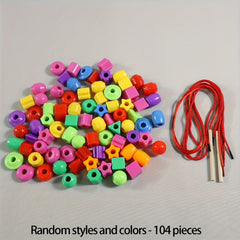 104pc Laced Beads Toy for Preschoolers