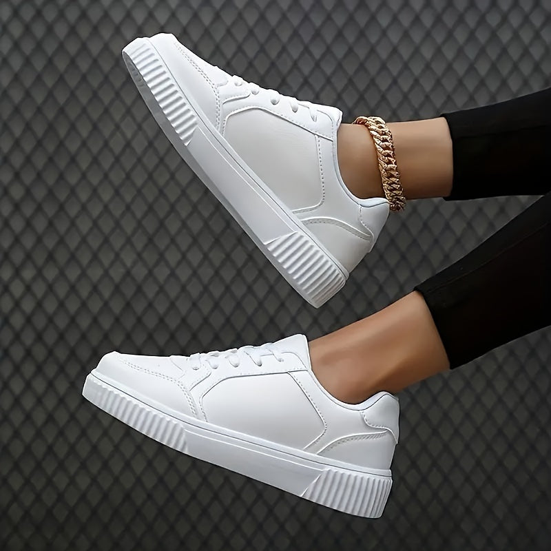 Women's Solid Casual Skate Shoes Lightweight Low Top Sport Shoes