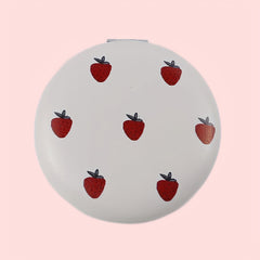 Strawberry Print Makeup Mirror Double Side Folding Cosmetic Vanity Mirror