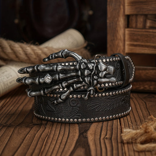 Vintage Pattern Buckle PU Leather Belt For Men