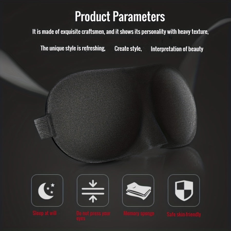 Contoured Cup Sleeping Mask & Blindfold Molded Night Sleep Eye Mask