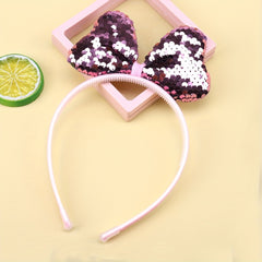 5pcs Glitter Bow Headband Hair Accessories for Women Girls Toddlers Baby