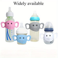 Silicone Bottle Handle Cover Cartoon Easy Grip for Feeding Bottles
