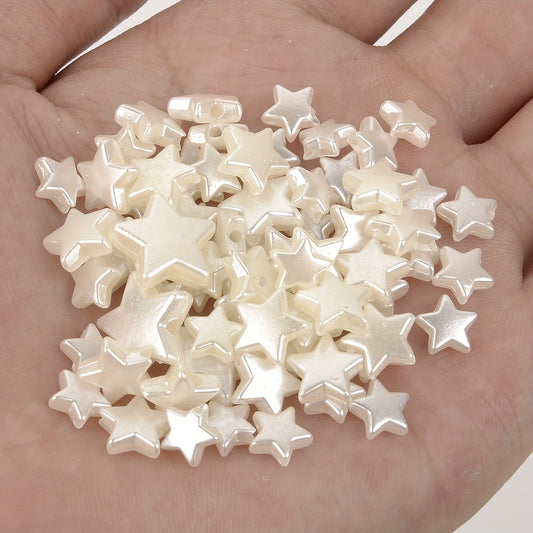 50pcs 8mm Star Acrylic Spacer Beads Jewelry Making DIY Bracelet Necklace