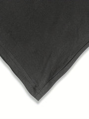  Solid V-Waist Flared Leg Trousers