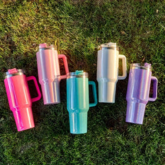 1200ml Insulated Water Bottle Leakproof Stainless Steel Travel Cup Straw Lid