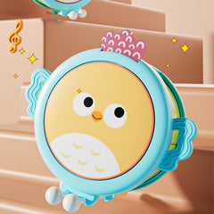 Kids' Green & Yellow Cartoon Drum with Drumsticks