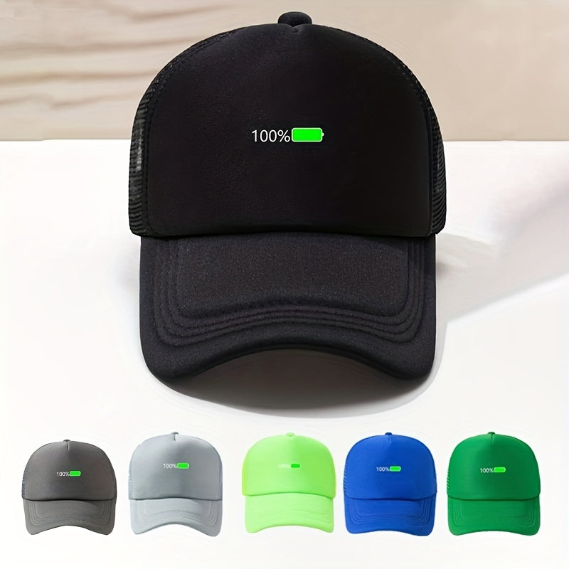 100 Mesh Trucker Hat Fluorescent Baseball Cap Unisex Couple Dad Hats