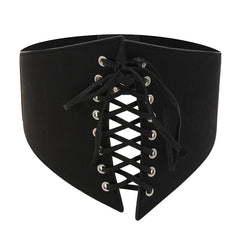 Wide Elastic Waist Corset Belt Lace Up Waistband