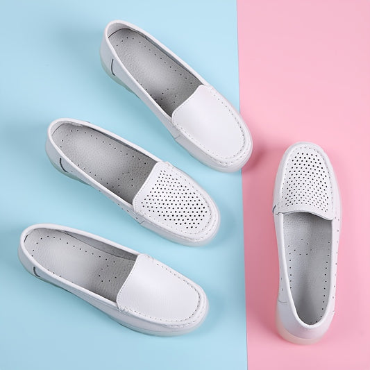 Women's Slip On Flat Loafers Soft Sole Shoes For Nurse Work