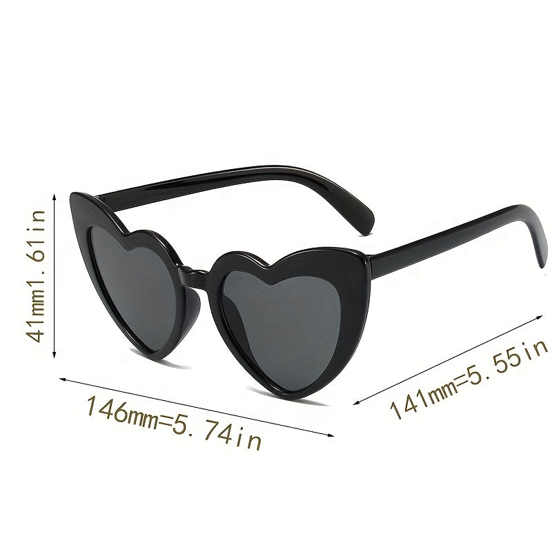 Y2K Heart Sunglasses UV400 Women Men Funny Beach Party Club Glasses