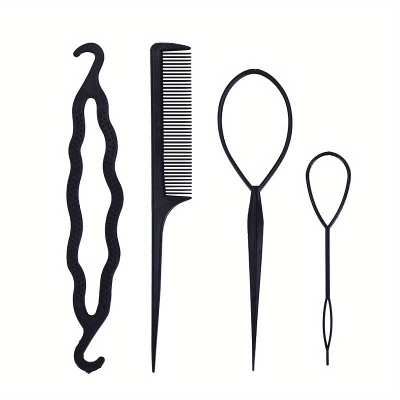 4pcs Hair Braiding Tools Set Women's Hair Styling Accessories