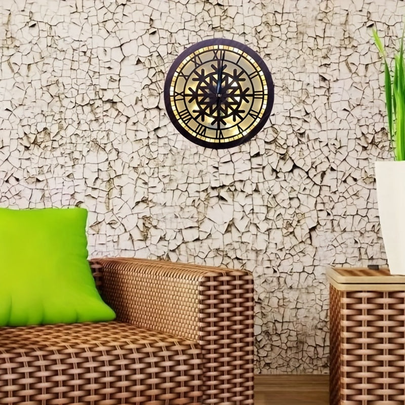 Kids Room LED Wall Clock - Wooden Sign Hanging Decor