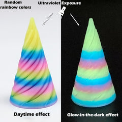 3D Printed Glow Rainbow Spiral Cone UV Absorbing Desk Decor