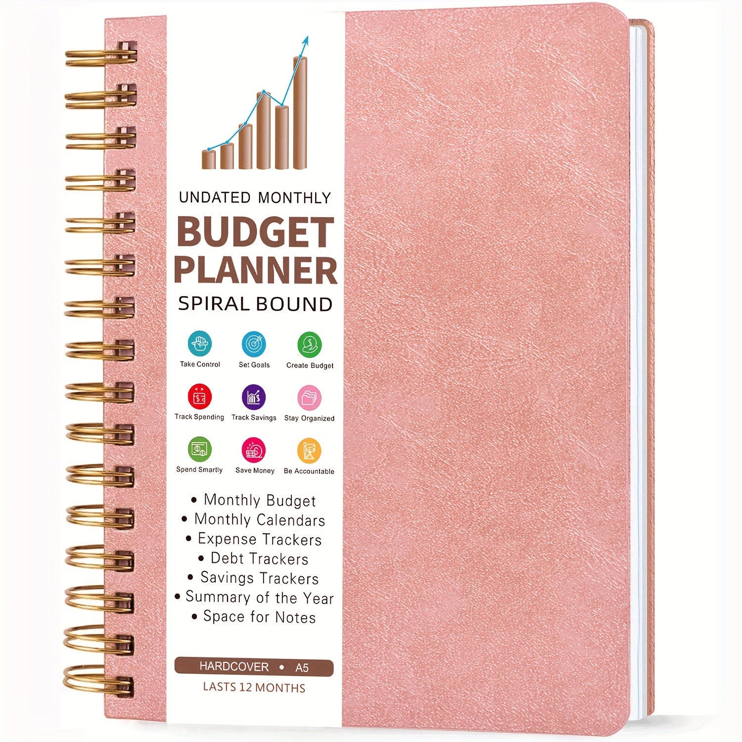 Budget Planner Monthly Organizer Notebook - Expense Tracker A5 Undated