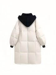 Over The Knee Long Puffer Coat Thickened Warm Winter Hooded Jacket