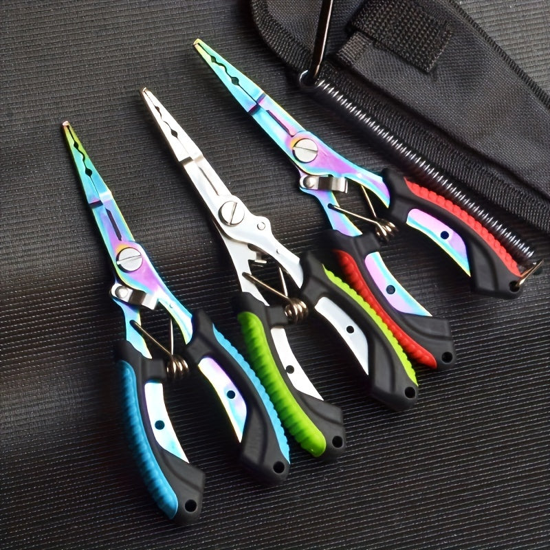 Stainless Steel Fishing Pliers with Lanyard Line Cutter