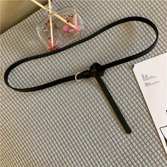 Thin Belt Casual Waistband Decorative Dress Girdle PU Leather