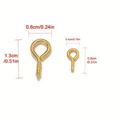 200pcs Alloy Eye Hook Screw Pins for DIY Jewelry Making