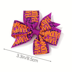 10pcs Halloween Bow Hair Clip Hair Accessories For Baby Girls