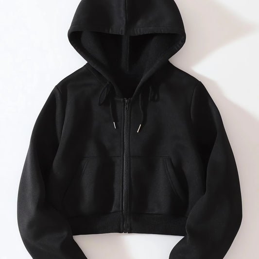 Winter Plus Fleece Coat Women's Hooded Sweatshirt