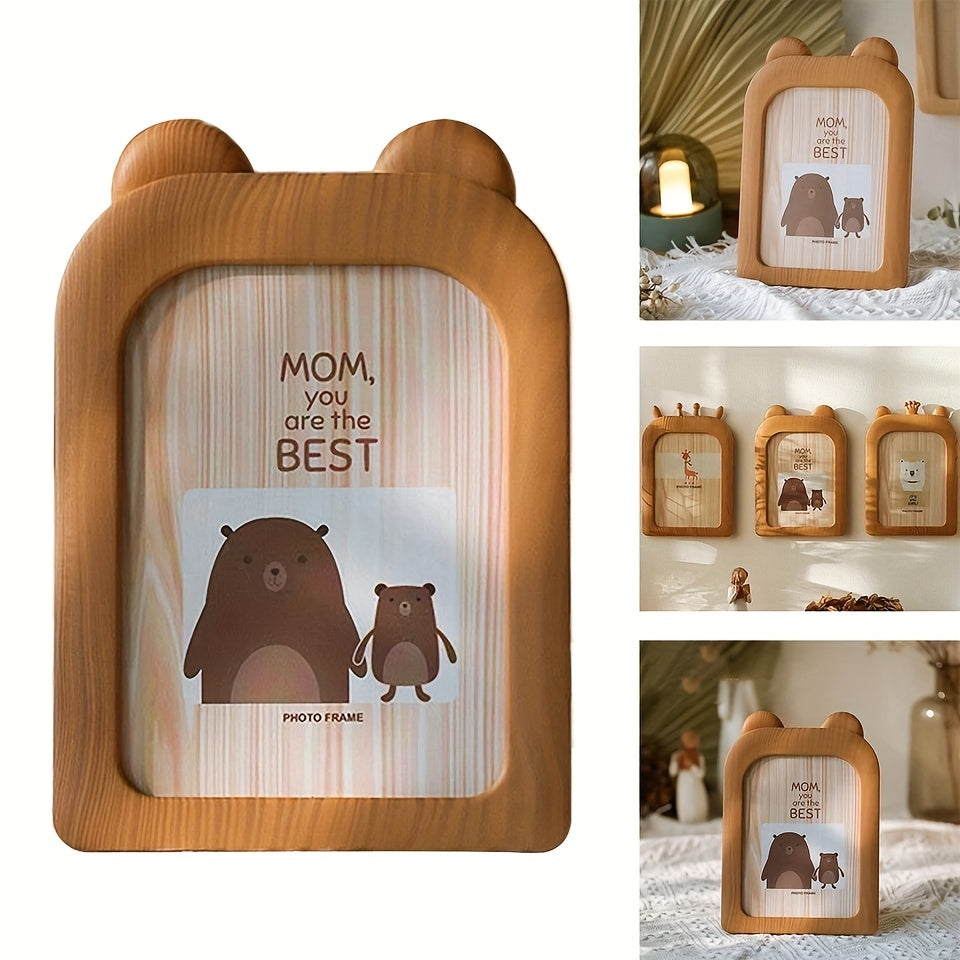 Newborn Baby Picture Frame 7" Crown Animal Photo Frame
