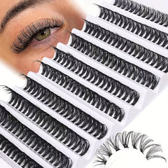 Wispy Natural Look Individual Lashes D Curling DIY Cluster Eyelash Extension