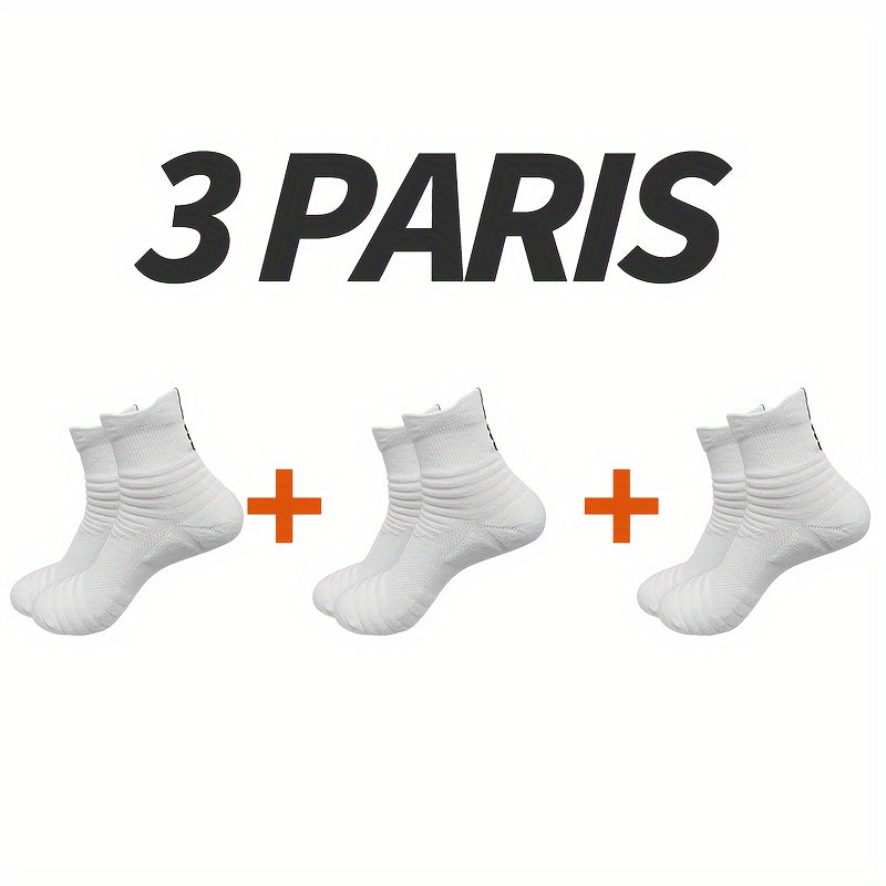 3 Pairs Men's Sport Socks Mesh Comfy Breathable for Training Running