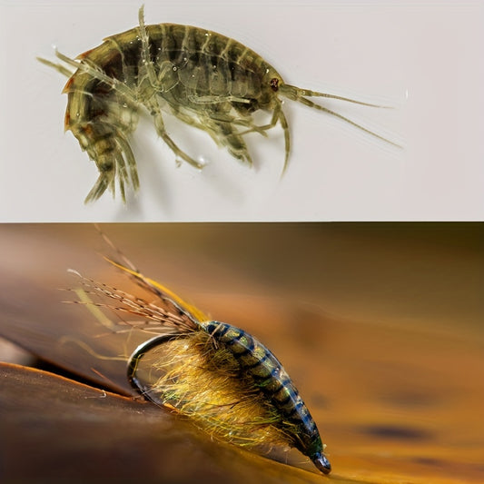 80pcs Realistic Gammarus Shrimp Back Lures in 4 Colors