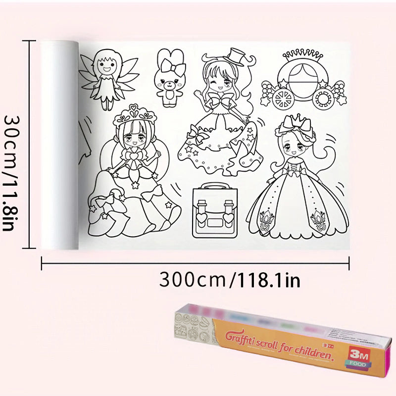 Graffiti Paper Roll for Kids Painting