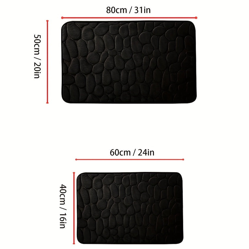 Absorbent Floor Mat Sponge Stone Texture Coffee Non slip Bathroom Floor Mat
