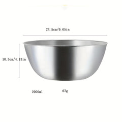 Large Stainless Steel Dessert Bowl for Serving Mixing Baking - 1pc