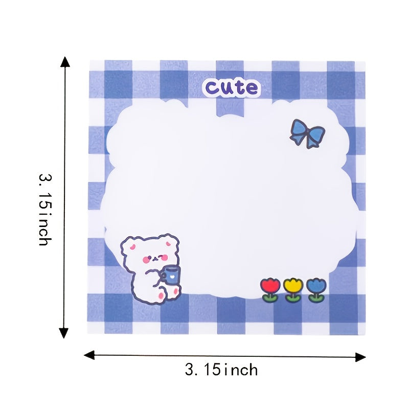 1pc Bear Sticky Notes 80sheets Heart Post Message Tearable Note