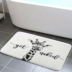 Giraffe Pattern Bath Rug Micofiber Bathroom Mat