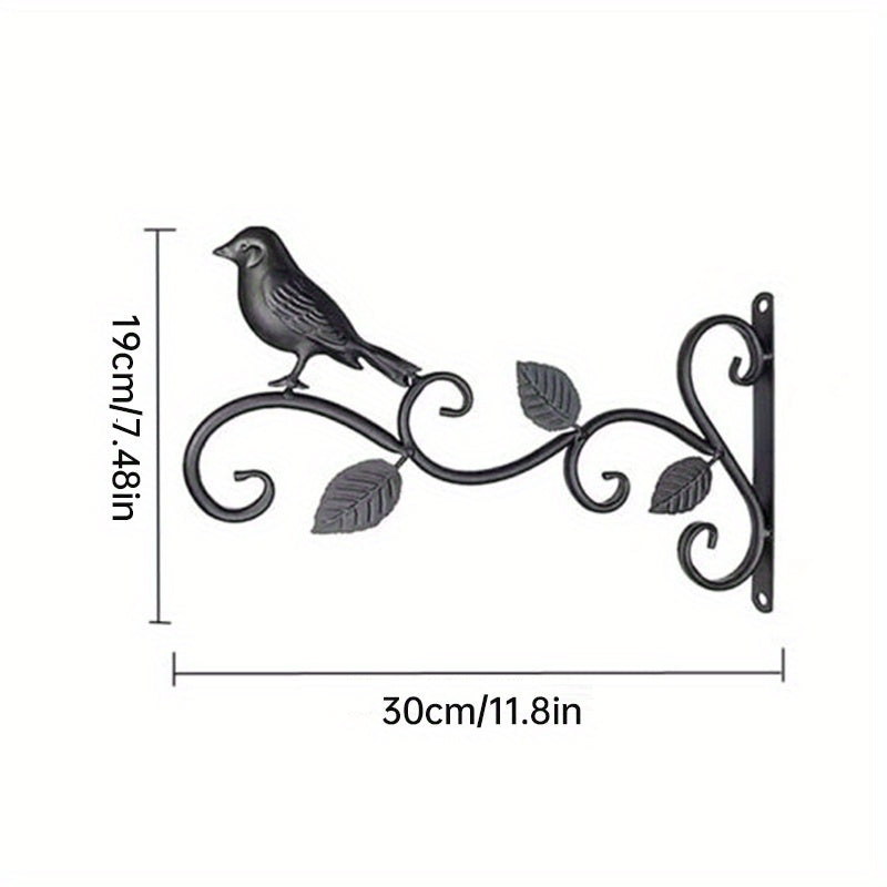 Metal Bird Flowerpot Hanging Bracket 30 48 Cm - Indoor/Outdoor Decor
