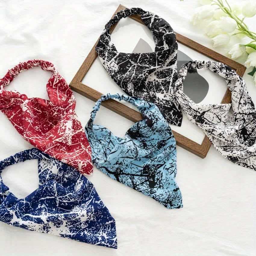 Boho Style Hair Scarf Floral Triangular Scarf Hair Band