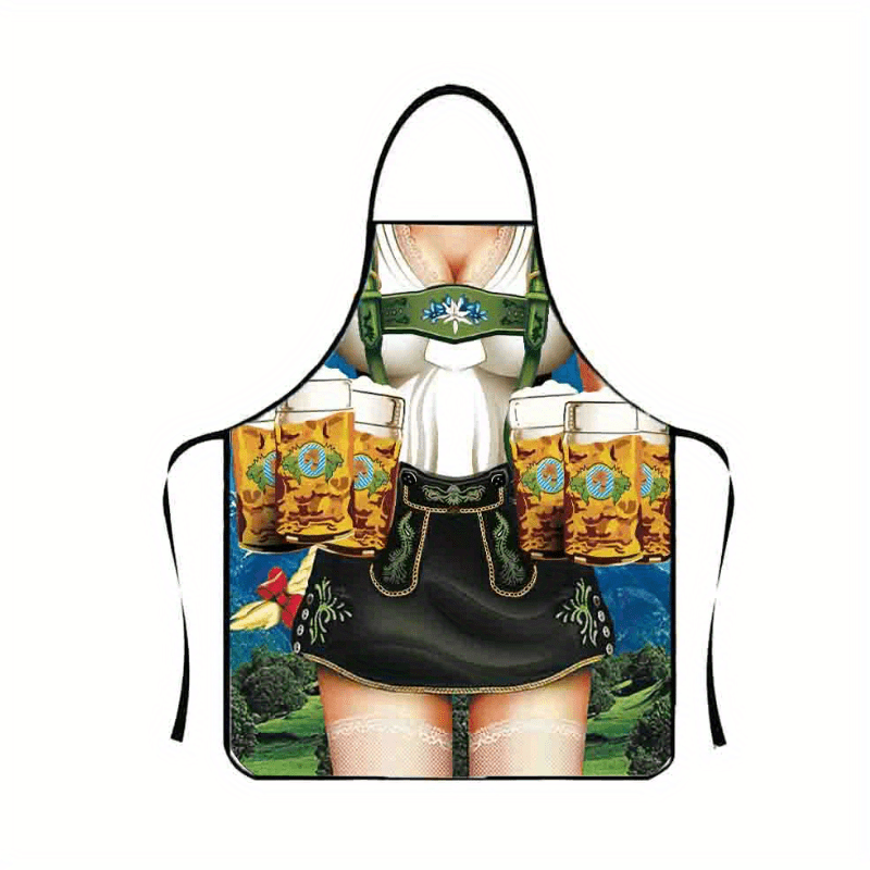 Beer BBQ Apron Unisex Kitchen Accessory