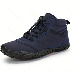 Waterproof Snow Boots Round Toe Non Slip Thermal Snow Shoes High Top Plush Outdo