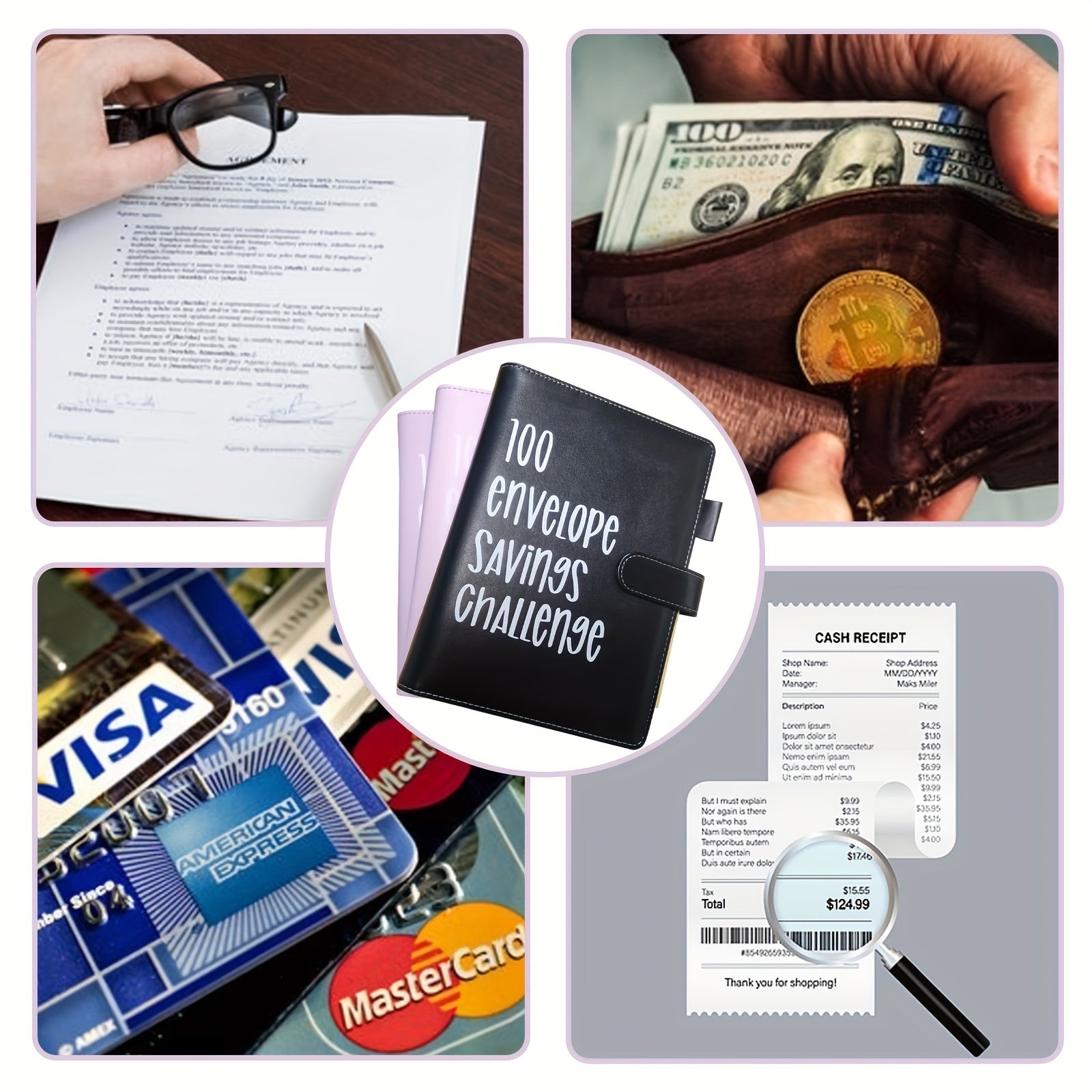 100 Envelopes Money Saving Challenge Savings Challenges Book With Envelopes
