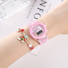 Girls Unicorn Electronic Watch & Bracelet Set With Box