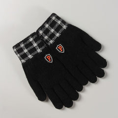 Winter Plus P Marking Thickened Knit Jacquard Adult Thermal Gloves