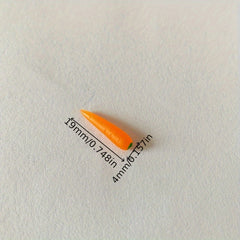 5pcs Realistic Carrot PVC Vegetables for Dollhouses Orange Red with Green