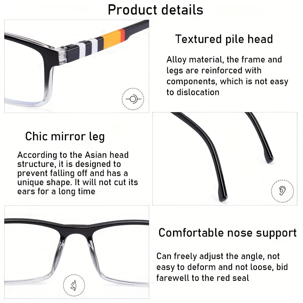 Men's Anti Light Glasses Spring Leg HD Glasses For Elders