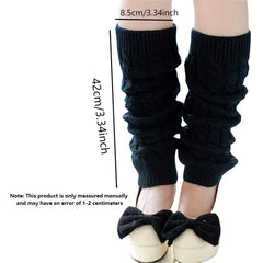 Women's Knitted Foot Cover Twist Pattern Wool Leg Protection Boot Cover