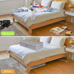 2pcs Foldable Quilt Storage Bag Under Bed Dustproof Clothes Storage