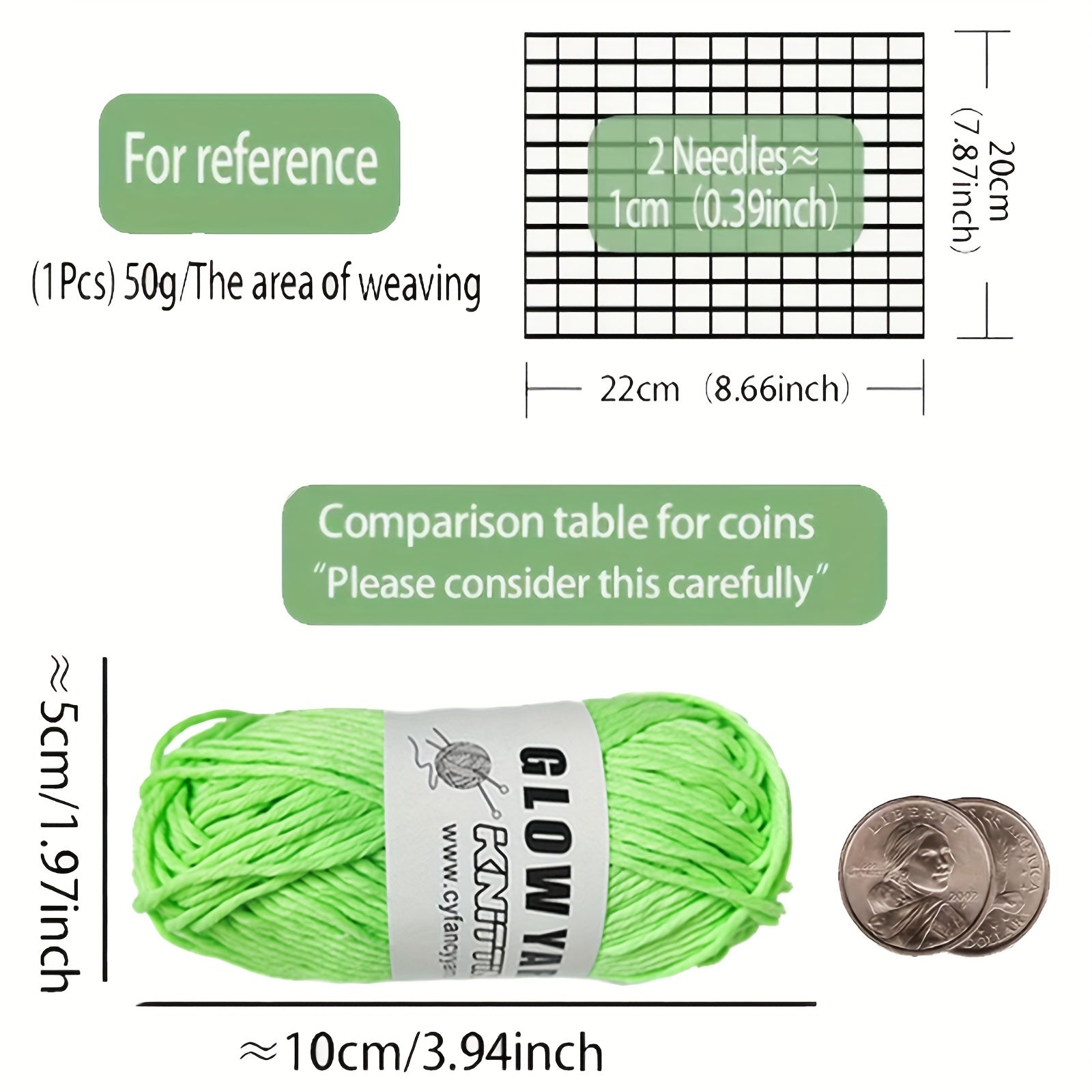 50g Glow In The Dark Yarn Crochet Fluorescent Luminous Scrubby Thread