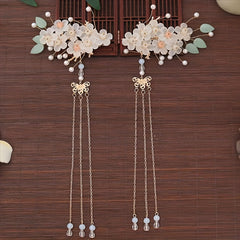 Chinese Flower Hair Clip Non-slip Duck Billed Hair Accessory
