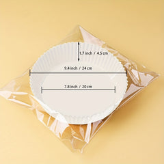 50pcs High Temp Air Fryer Liner Paper For Absorption - Disposable Baking Pads
