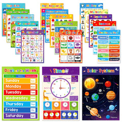 LACHILLY A3 Educational Posters for Kids - Preschool Alphabet Number Learning