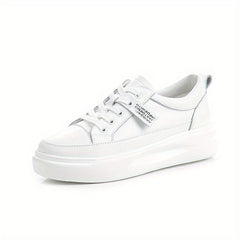 Women's Faux Leather Board Shoes Thick Bottom Sports Shoes